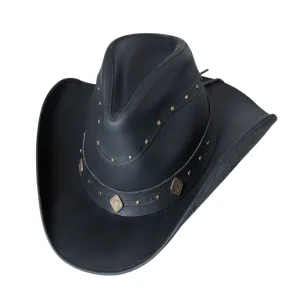 Western Cowboy Dundee Leather Top Hat