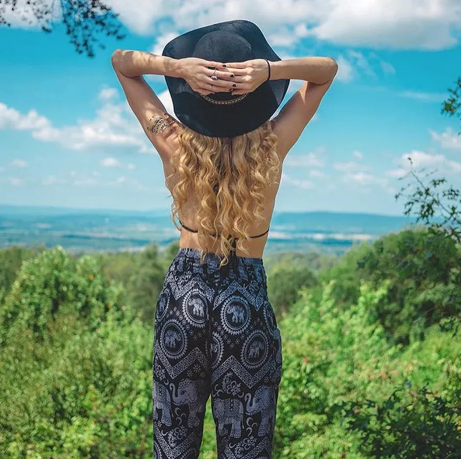 Women's Elephant Harem Pants Blue Chang