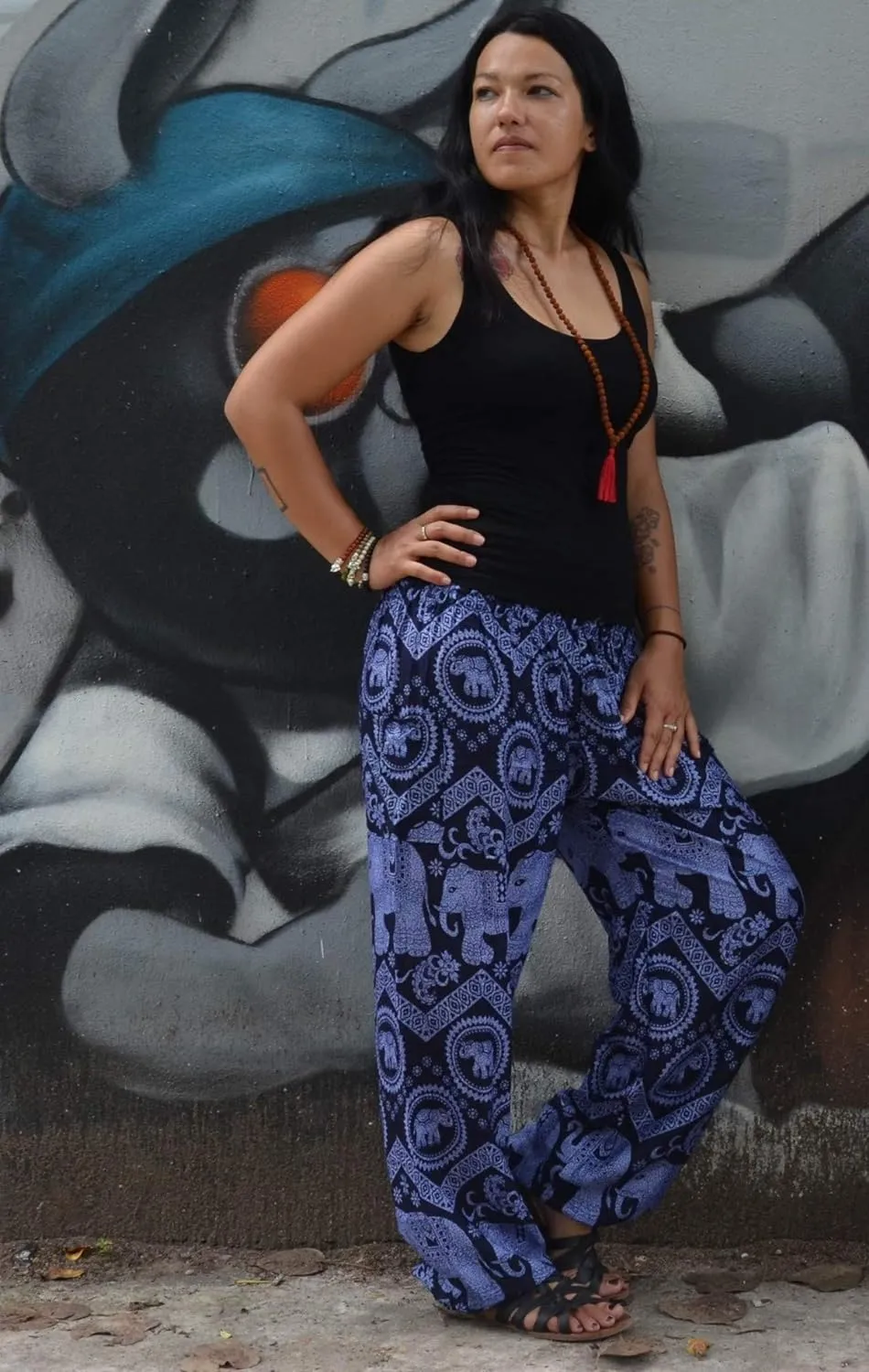 Women's Elephant Harem Pants Blue Chang