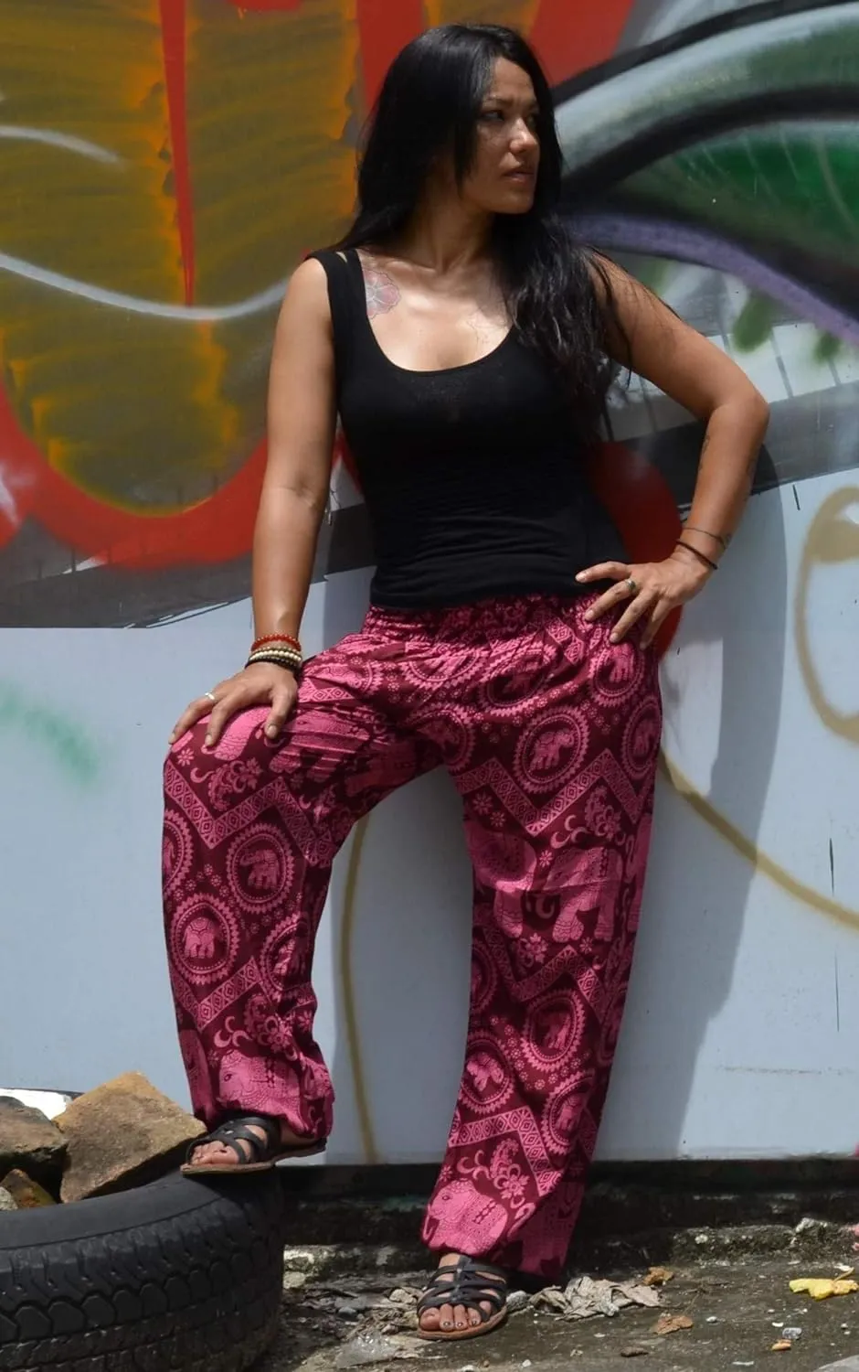Women's Elephant Harem Pants Blue Chang